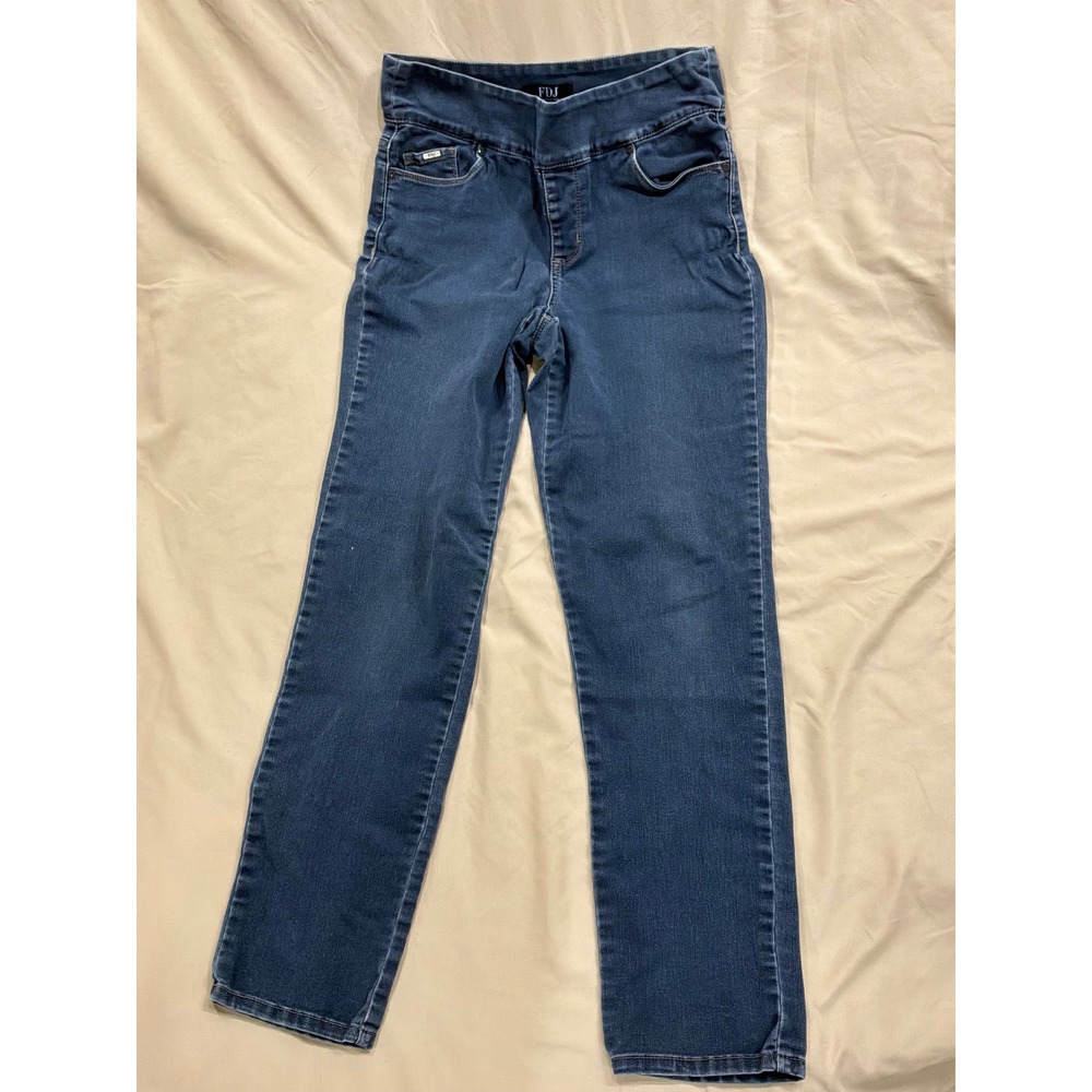 FDJ French Dressing Jeans Womens Pull‎ On Jeggings Slim Leg Dark Wash Blue 29x28